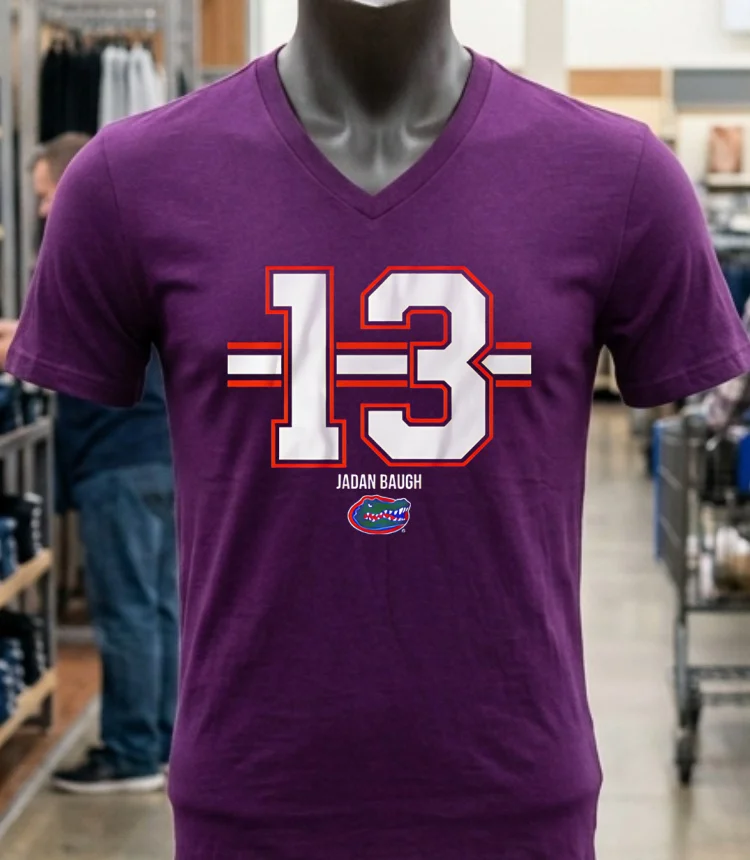 Jadan Baugh 13 Stripe Florida Gators Shirt Purple Shirt