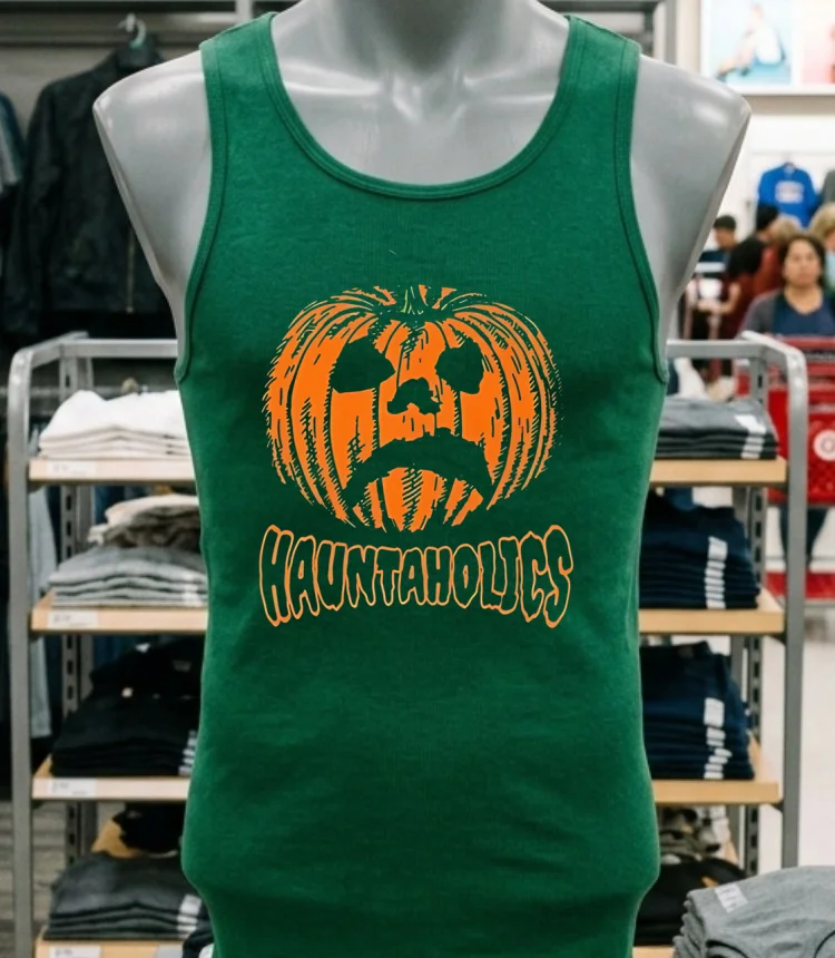 Jake Webber Hauntaholics Halloween Graphic Shirt - green-shirt Jake Webber Hauntaholics Halloween Graphic Shirt Green Shirt