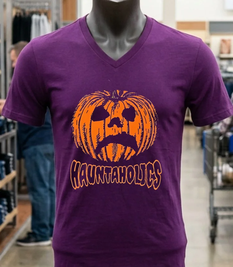 Jake Webber Hauntaholics Halloween Graphic Shirt - purple-shirt Jake Webber Hauntaholics Halloween Graphic Shirt Purple Shirt