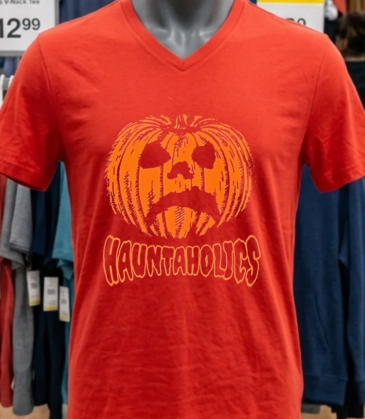 Jake Webber Hauntaholics Halloween Graphic Shirt Red Shirt