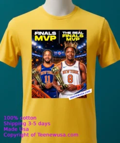 Jalen Brunson Carried The Knicks Through Hellfire All Season 2026 Nba T Shirt Yellow T Shirt 2