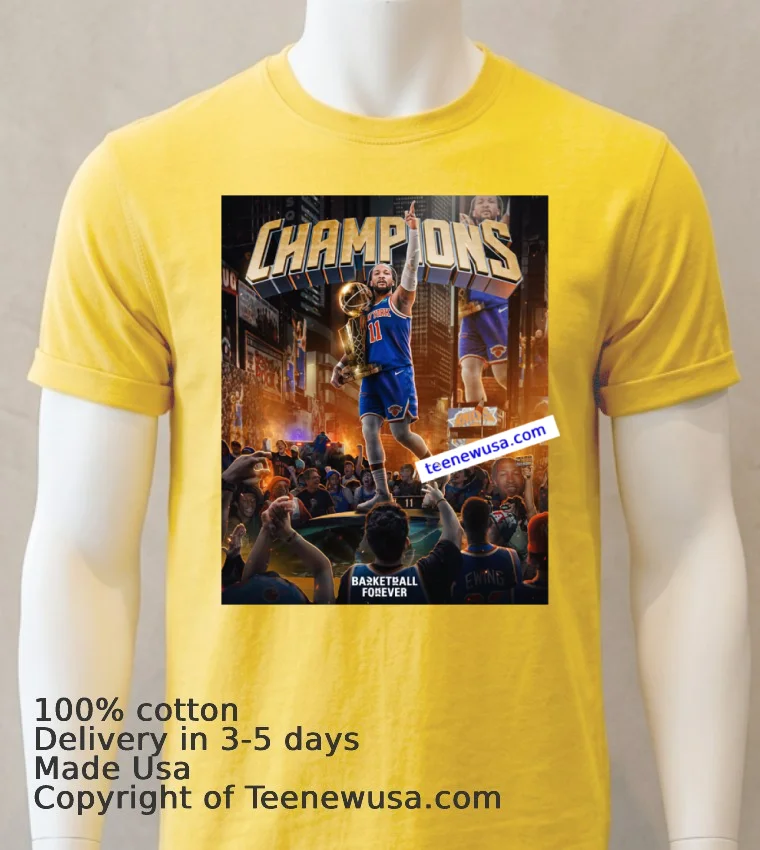 Jalen Brunson Drops 45 Pts As The Knicks Defeat The Spurs & Become The 2026 Nba Champions T Shirt - yellow-t-shirt Jalen Brunson Drops 45 Pts As The Knicks Defeat The Spurs Become The 2026 Nba Champions T Shirt Yellow T Shirt