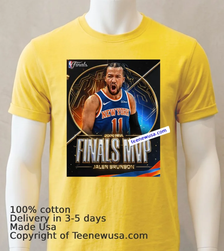 Jalen Brunson Finals Mvp 2026 Nba T Shirt Yellow T Shirt