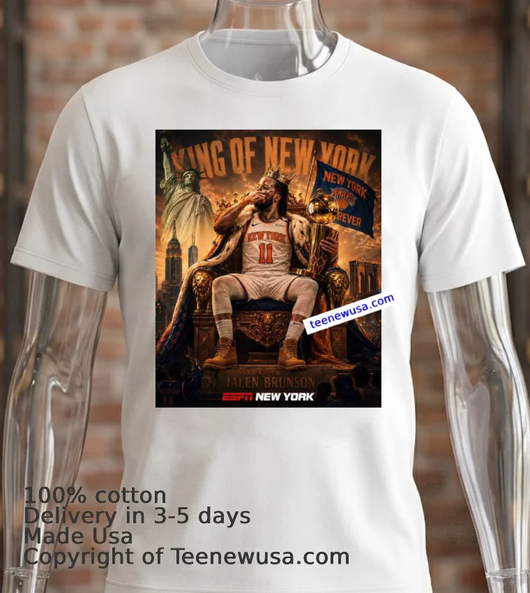 Jalen Brunson King Of New York Nba 2026 T Shirt White T Shirt 2
