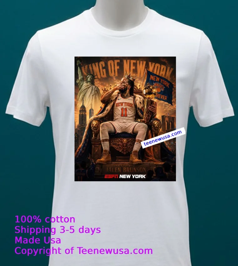 Jalen Brunson King Of New York Nba 2026 T Shirt White T Shirt 20