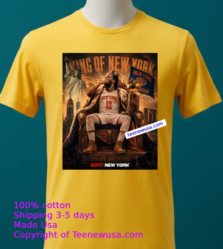Jalen Brunson King Of New York Nba 2026 T Shirt - yellow-t-shirt 2 Jalen Brunson King Of New York Nba 2026 T Shirt Yellow T Shirt 2