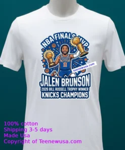 Jalen Brunson Wins Bill Russell Trophy As 2026 Nba Finals Mvp T Shirt