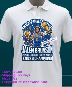 Jalen Brunson Wins Bill Russell Trophy As 2026 Nba Finals Mvp T Shirt