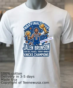 Jalen Brunson Wins Bill Russell Trophy As 2026 Nba Finals Mvp T Shirt