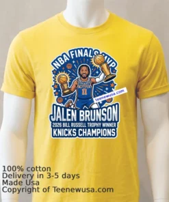 Jalen Brunson Wins Bill Russell Trophy As 2026 Nba Finals Mvp T Shirt