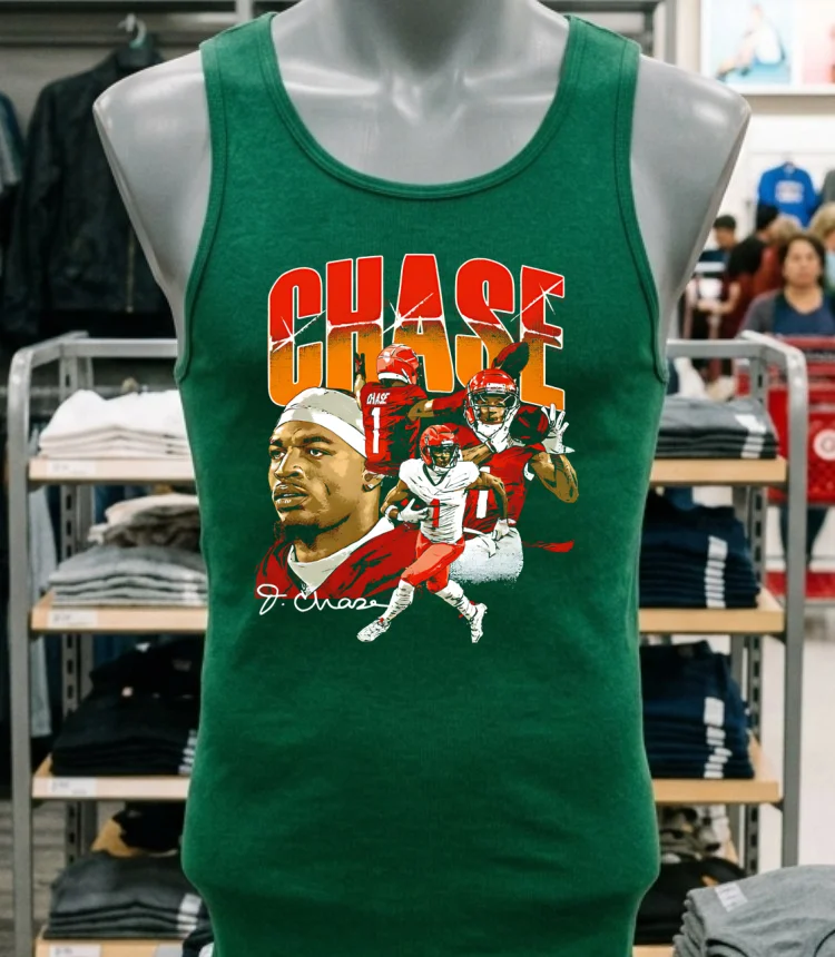Ja Marr Chase Cincinnati Collage Signature Vintage Shirt - green-shirt Jamarr Chase Cincinnati Collage Signature Vintage Shirt Green Shirt