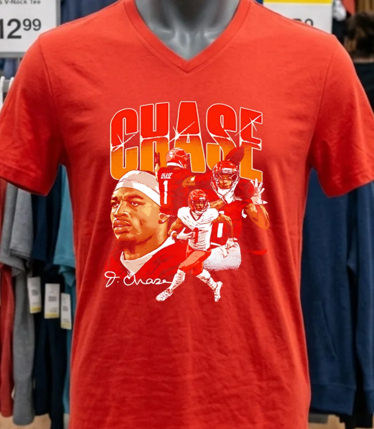 Ja Marr Chase Cincinnati Collage Signature Vintage Shirt - red-shirt Jamarr Chase Cincinnati Collage Signature Vintage Shirt Red Shirt