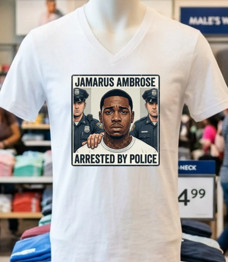 Jamarus Ambrose Has Been Arrested By Police T Shirt - white-t-shirt Jamarus Ambrose Has Been Arrested By Police T Shirt White T Shirt 5