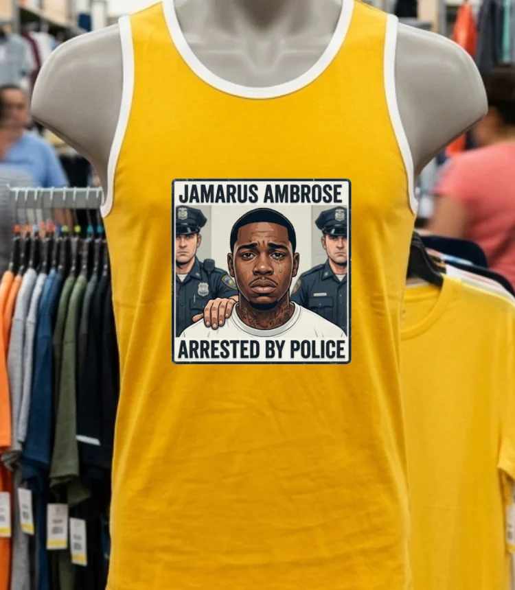 Jamarus Ambrose Has Been Arrested By Police T Shirt - yellow-t-shirt Jamarus Ambrose Has Been Arrested By Police T Shirt Yellow T Shirt 2