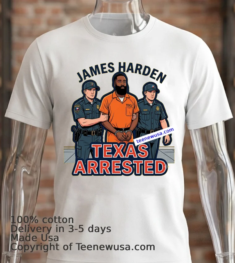 James Harden Arrested In Texas On Weapons Charge T Shirt - white-t-shirt 2 James Harden Arrested In Texas On Weapons Charge T Shirt White T Shirt 2