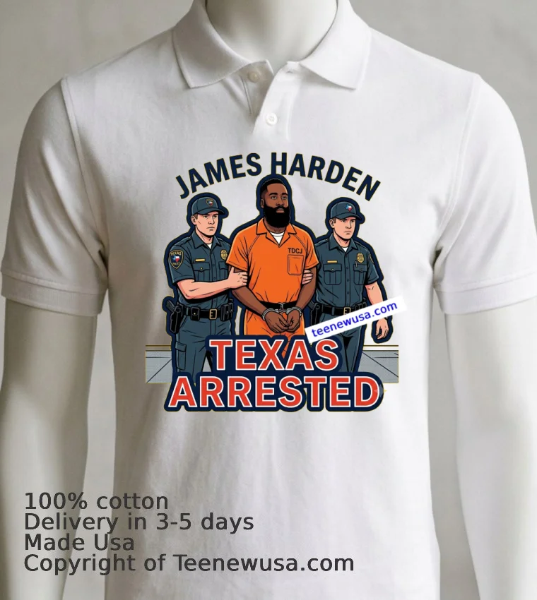 James Harden Arrested In Texas On Weapons Charge T Shirt - white-t-shirt 7 James Harden Arrested In Texas On Weapons Charge T Shirt White T Shirt 7