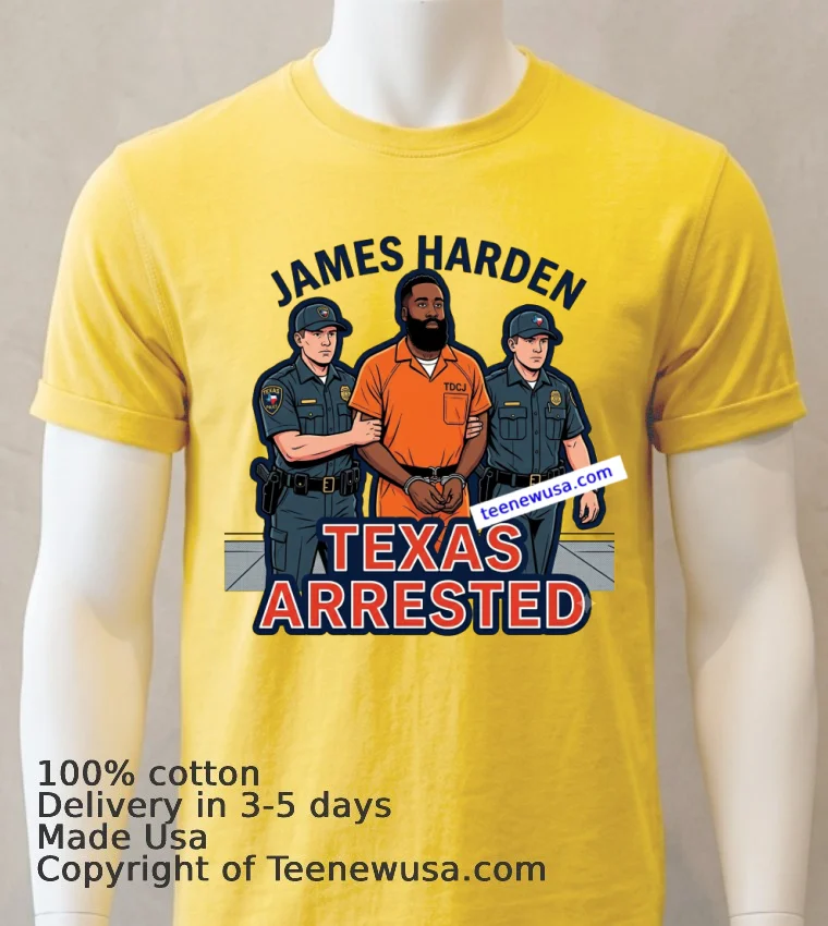 James Harden Arrested In Texas On Weapons Charge T Shirt Yellow T Shirt