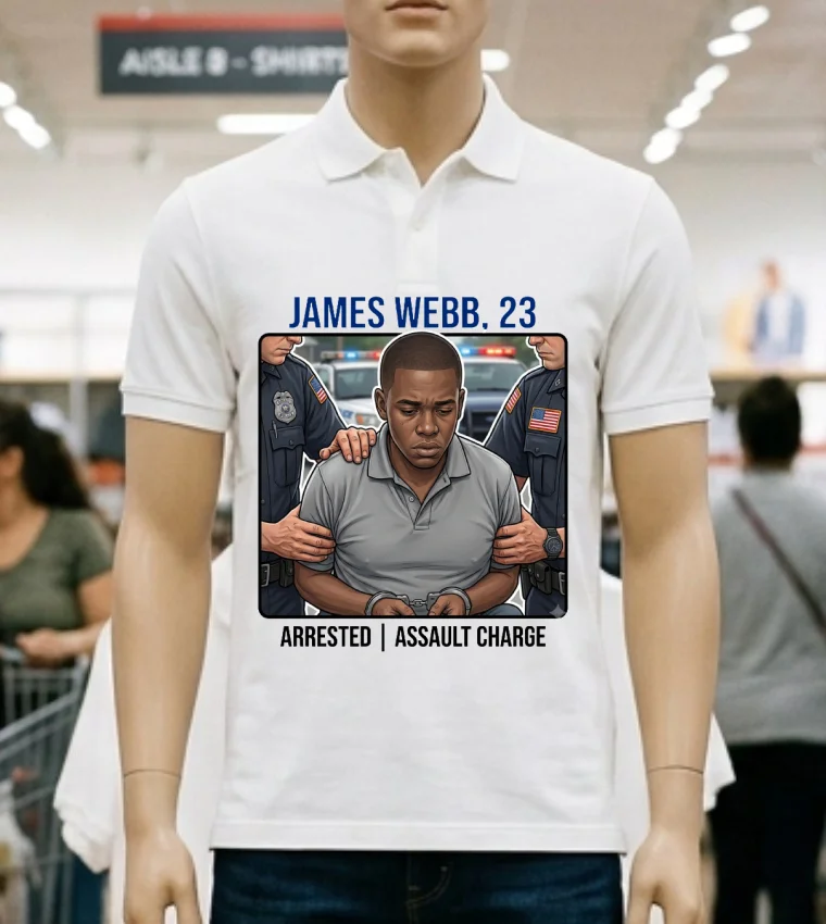 James Webb 23 Was Arrested By Police T Shirt White T Shirt 2