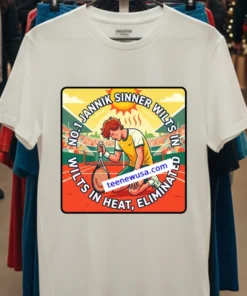 Jannik Sinner Wilts In Heat Eliminated From French Open 2026 T Shirt 1 White T Shirt