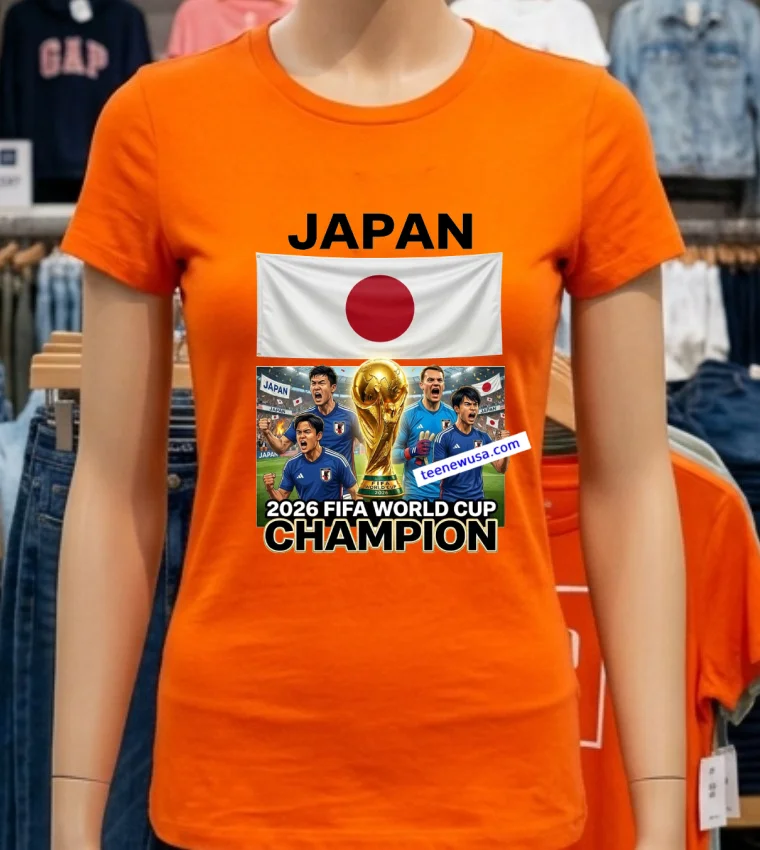 Japan National Football World Cup 2026 T Shirt - orange-shirt Japan National Football World Cup 2026 T Shirt Orange Shirt 1