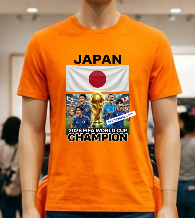 Japan National Football World Cup 2026 T Shirt - orange-shirt Japan National Football World Cup 2026 T Shirt Orange Shirt