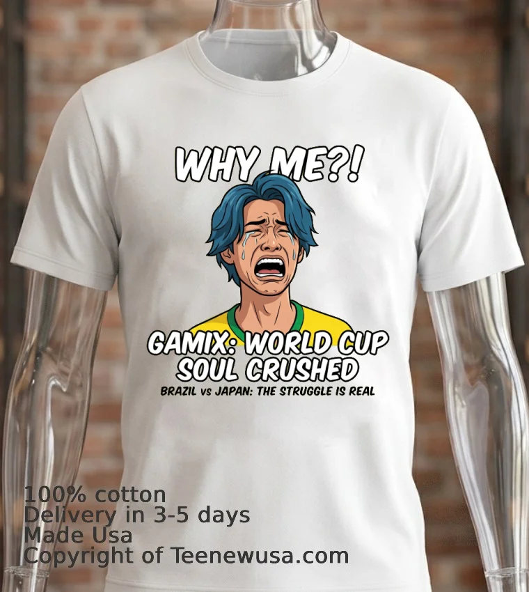 Japanese Fan Gamix Screaming During Brazil Vs Japan World Cup 2026 T Shirt - white-t-shirt 2 Japanese Fan Gamix Screaming During Brazil Vs Japan World Cup 2026 T Shirt White T Shirt 2