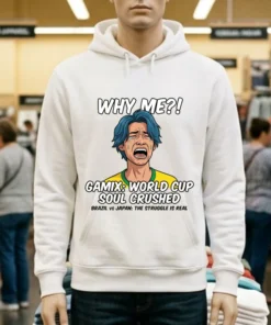Japanese Fan Gamix Screaming During Brazil Vs Japan World Cup 2026 T Shirt