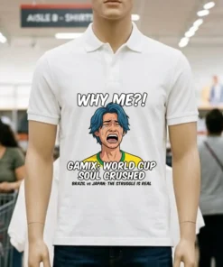 Japanese Fan Gamix Screaming During Brazil Vs Japan World Cup 2026 T Shirt