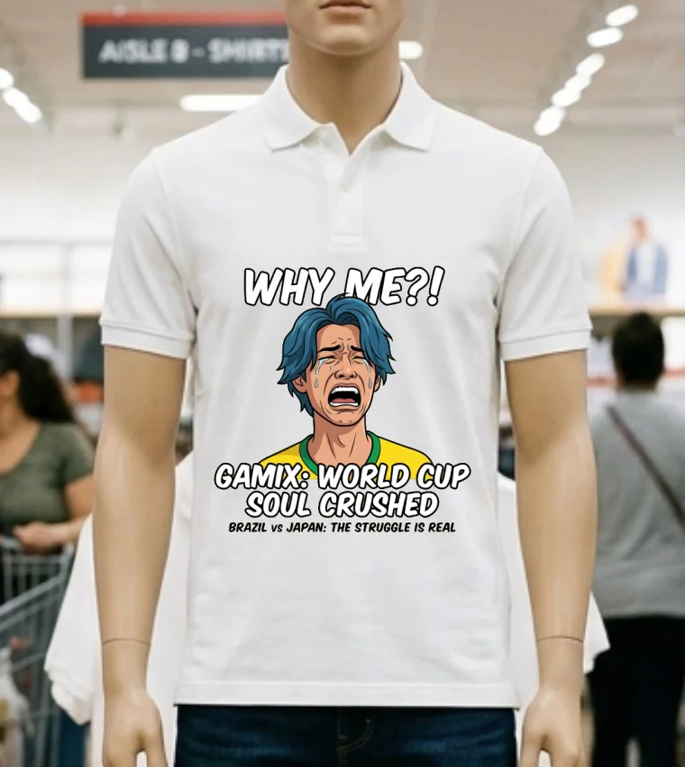 Japanese Fan Gamix Screaming During Brazil Vs Japan World Cup 2026 T Shirt - white-t-shirt Japanese Fan Gamix Screaming During Brazil Vs Japan World Cup 2026 T Shirt White T Shirt 4