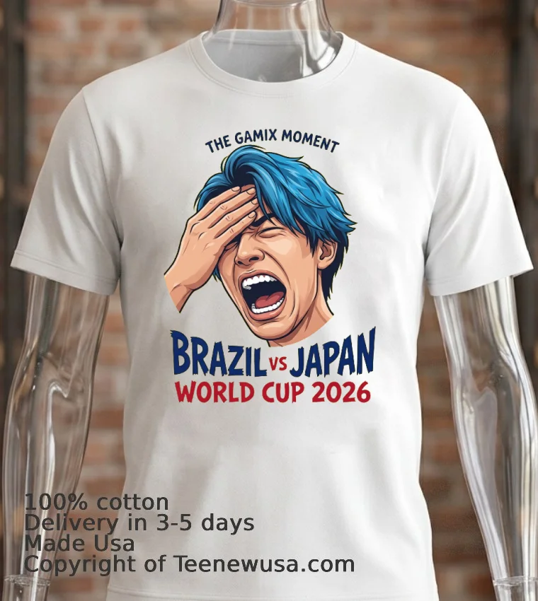 Japanese Streamer Gamix Screaming Viral Moment Brazil Vs Japan World Cup 2026 T Shirt White T Shirt 2