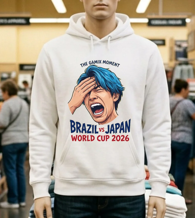 Japanese Streamer Gamix Screaming Viral Moment Brazil Vs Japan World Cup 2026 T Shirt White T Shirt 3