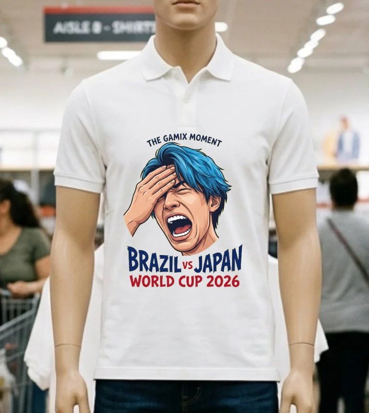 Japanese Streamer Gamix Screaming Viral Moment Brazil Vs Japan World Cup 2026 T Shirt - white-t-shirt Japanese Streamer Gamix Screaming Viral Moment Brazil Vs Japan World Cup 2026 T Shirt White T Shirt 4