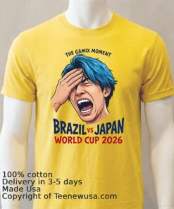 Japanese Streamer Gamix Screaming Viral Moment Brazil Vs Japan World Cup 2026 T Shirt