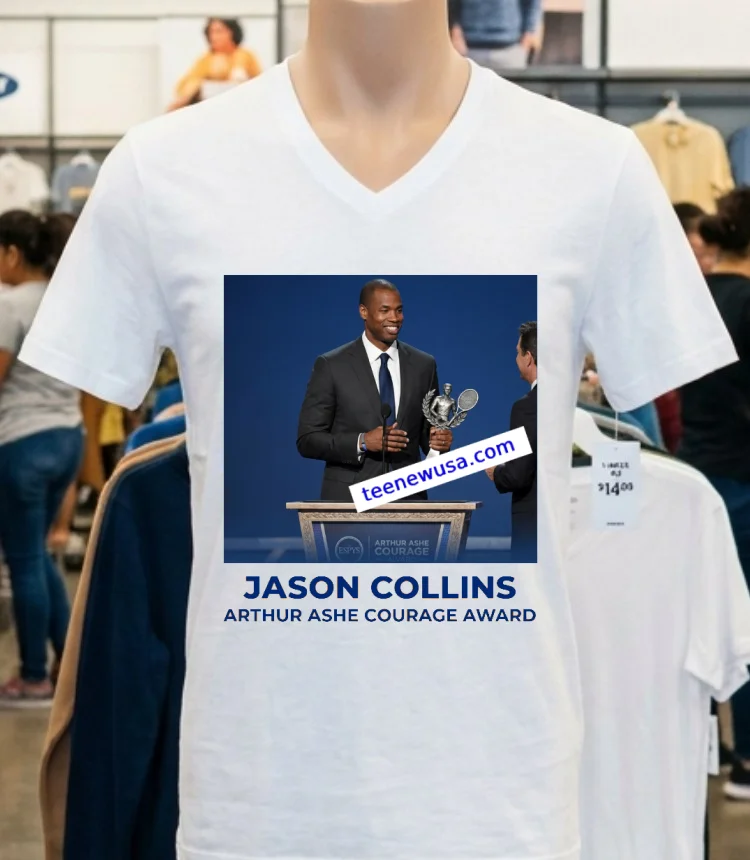 Jason Collins Honored With Arthur Ashe Courage Award At Espys T Shirt White T Shirt 2