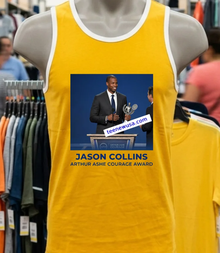 Jason Collins Honored With Arthur Ashe Courage Award At Espys T Shirt - yellow-t-shirt Jason Collins Honored With Arthur Ashe Courage Award At Espys T Shirt Yellow T Shirt