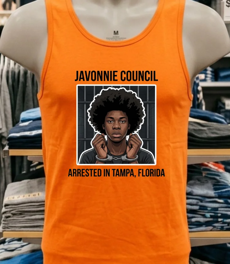 Javonnie Council Of Tampa, Florida Arrested And Detained T Shirt - orange-shirt Javonnie Council Of Tampa Florida Arrested And Detained T Shirt Orange Shirt 1
