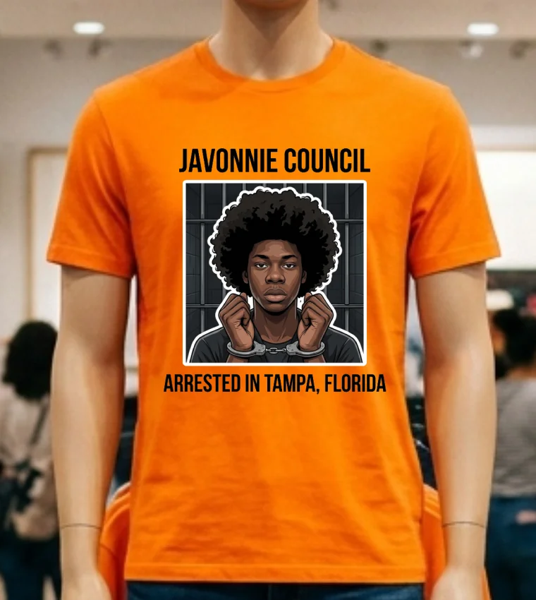 Javonnie Council Of Tampa, Florida Arrested And Detained T Shirt - orange-shirt Javonnie Council Of Tampa Florida Arrested And Detained T Shirt Orange Shirt