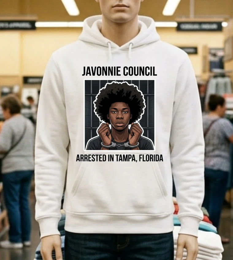 Javonnie Council Of Tampa, Florida Arrested And Detained T Shirt - white-t-shirt Javonnie Council Of Tampa Florida Arrested And Detained T Shirt White T Shirt