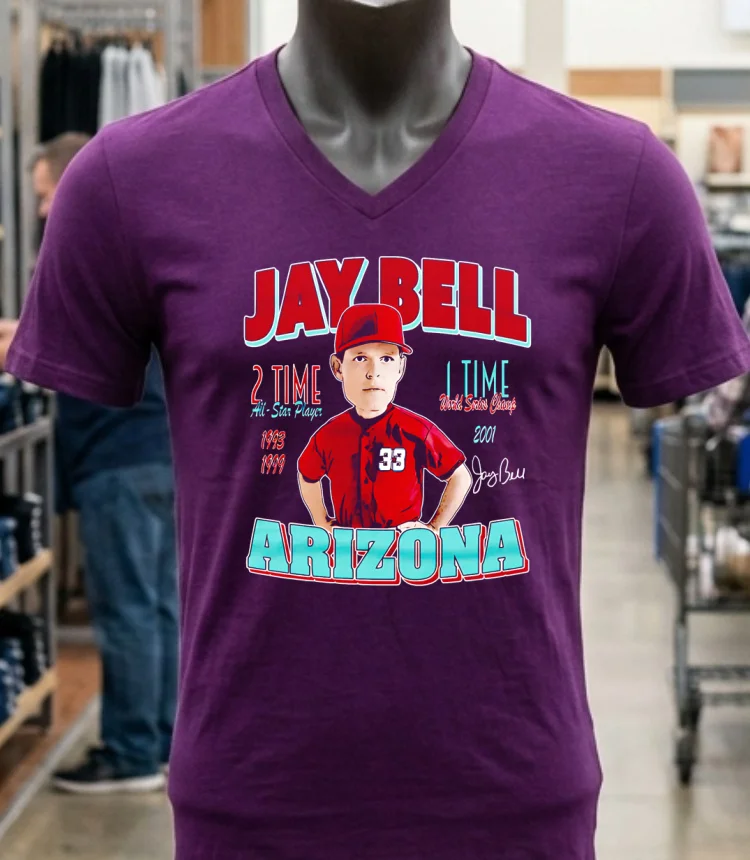 Jay Bell Arizona Comic 2 Time All Star Player Shirt - purple-shirt Jay Bell Arizona Comic 2 Time All Star Player Shirt Purple Shirt