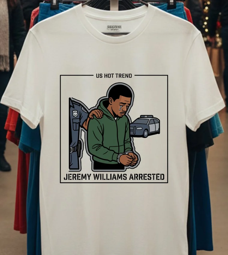 Jeremy Williams, 18, Arrested By Police T Shirt - white-t-shirt Jeremy Williams 18 Arrested By Police T Shirt White T Shirt