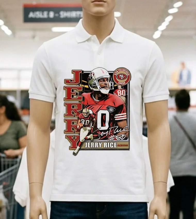Jerry Rice San Francisco 49Ers Signature Vintage Shirt - white-t-shirt Jerry Rice San Francisco 49ers Signature Vintage Shirt White T Shirt 2