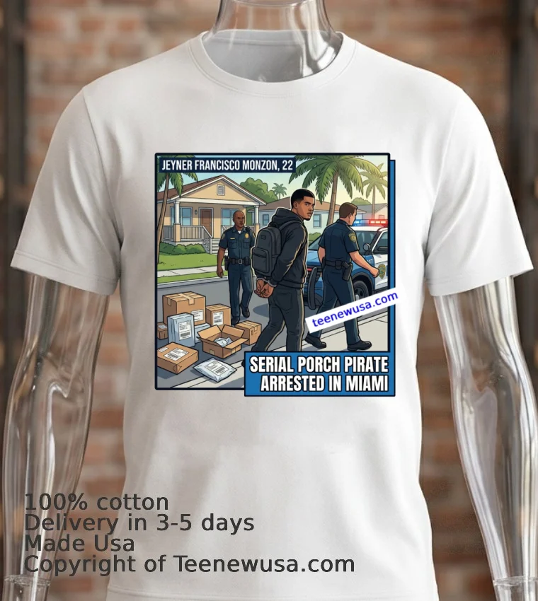 Jeyner Francisco Monzon, 22, Who Stole Packages, Has Been Arrested By Police T Shirt - white-t-shirt 2 Jeyner Francisco Monzon 22 Who Stole Packages Has Been Arrested By Police T Shirt White T Shirt 2