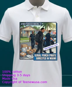 Jeyner Francisco Monzon, 22, Who Stole Packages, Has Been Arrested By Police T Shirt