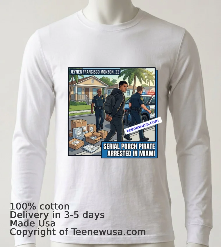 Jeyner Francisco Monzon, 22, Who Stole Packages, Has Been Arrested By Police T Shirt - white-t-shirt 6 Jeyner Francisco Monzon 22 Who Stole Packages Has Been Arrested By Police T Shirt White T Shirt 6