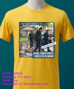 Jeyner Francisco Monzon, 22, Who Stole Packages, Has Been Arrested By Police T Shirt