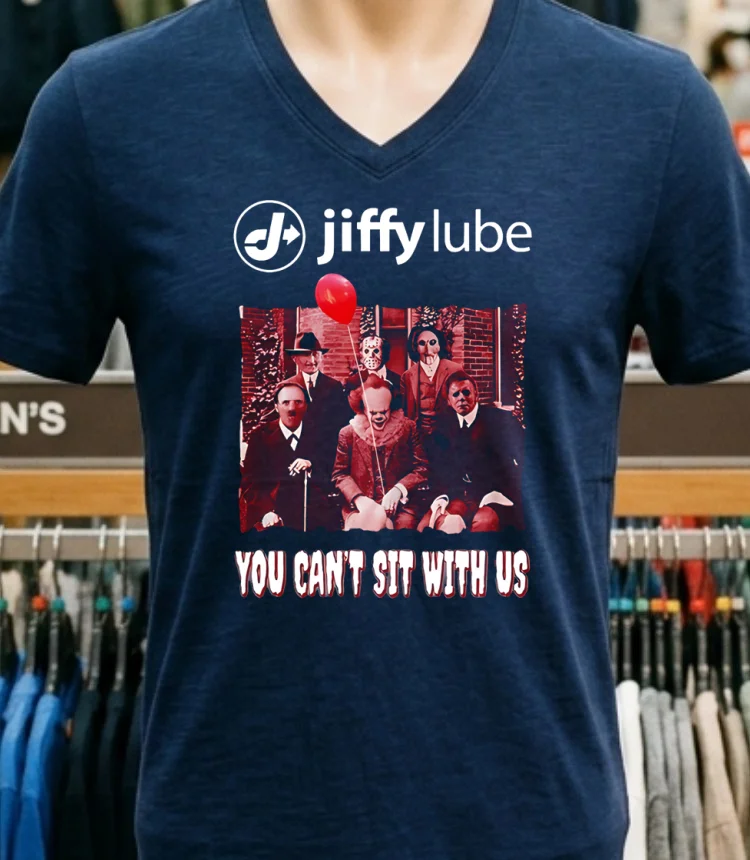 Jiffy Lube You Can T Sit With Us Shirt - navy-shirt Jiffy Lube You Cant Sit With Us Shirt Navy Shirt