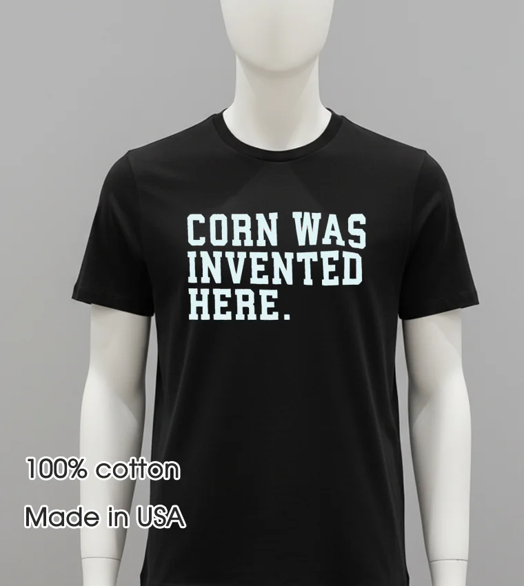 Jim Gaffigan Corn Was Invented Here Shirt - balck-shirt Jim Gaffigan Corn Was Invented Here Shirt Balck Shirt