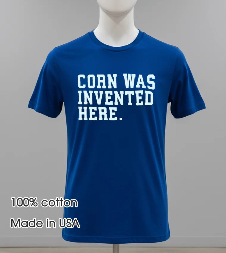 Jim Gaffigan Corn Was Invented Here Shirt - navy-shirt Jim Gaffigan Corn Was Invented Here Shirt Navy Shirt 1