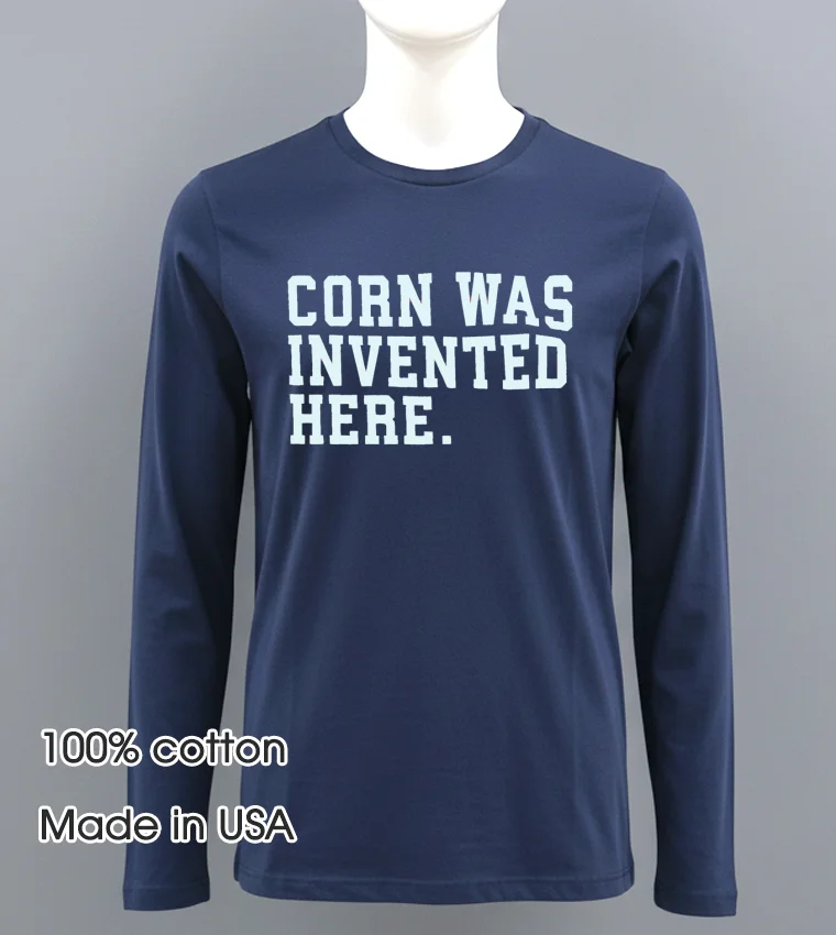 Jim Gaffigan Corn Was Invented Here Shirt - navy-shirt Jim Gaffigan Corn Was Invented Here Shirt Navy Shirt