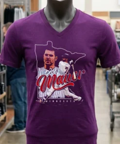 Joe Mauer Minnesota Twins State Silhouette Vintage Baseball Shirt